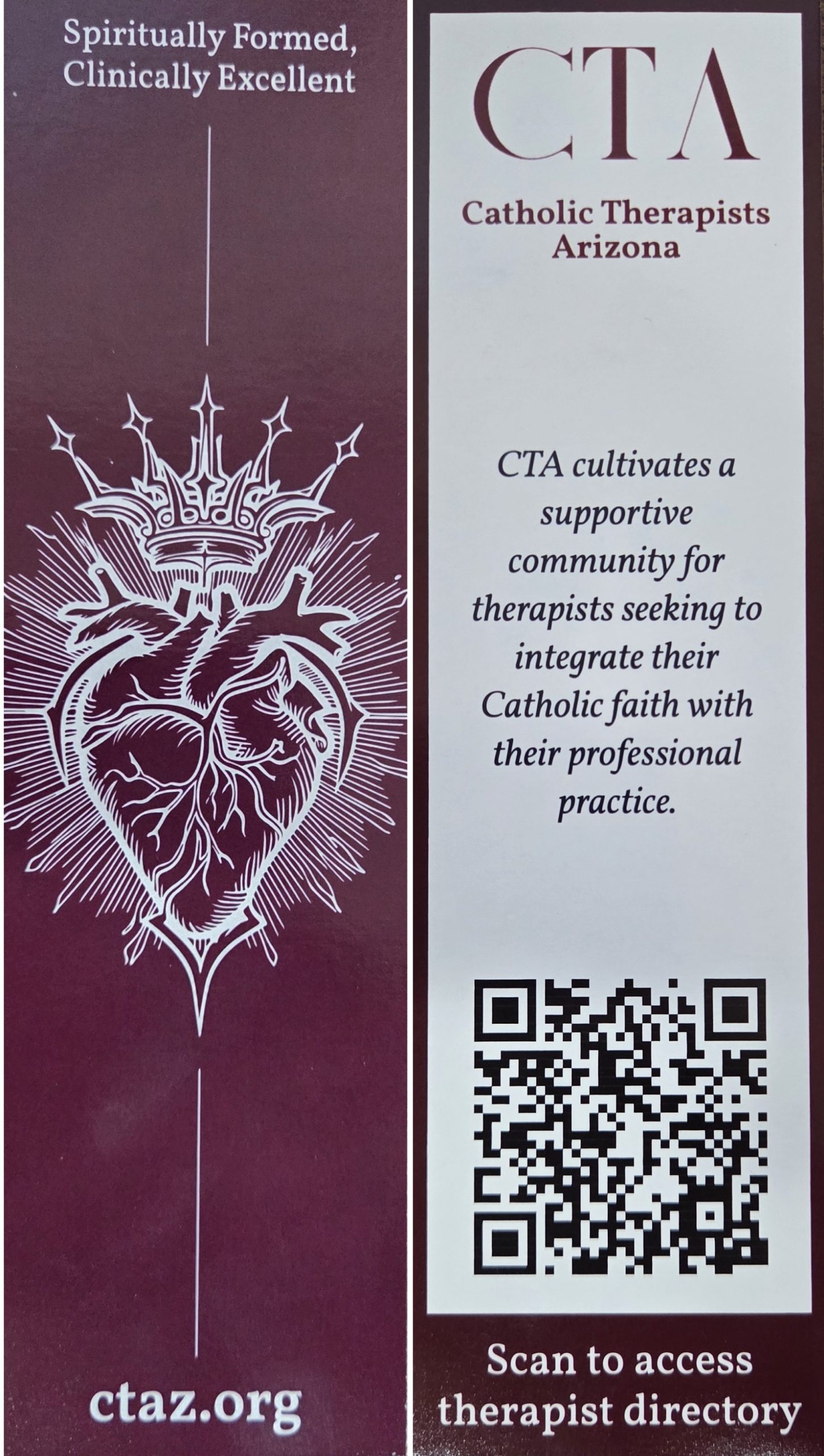 Catholic Therapists Arizona logo with heart and spiritual design.